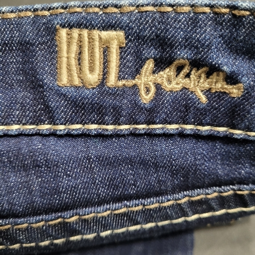 Kut From‎ The Kloth Heavy Stitch Bootcut Blue Denim Jeans Size 12 - Picture 3 of 12